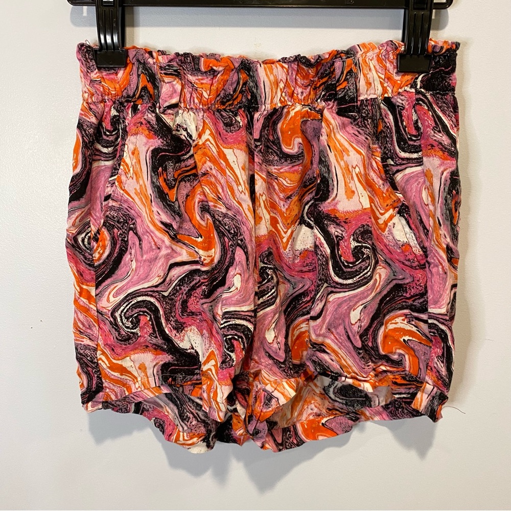 Helium London Colorful Swirl Patterned Shorts M